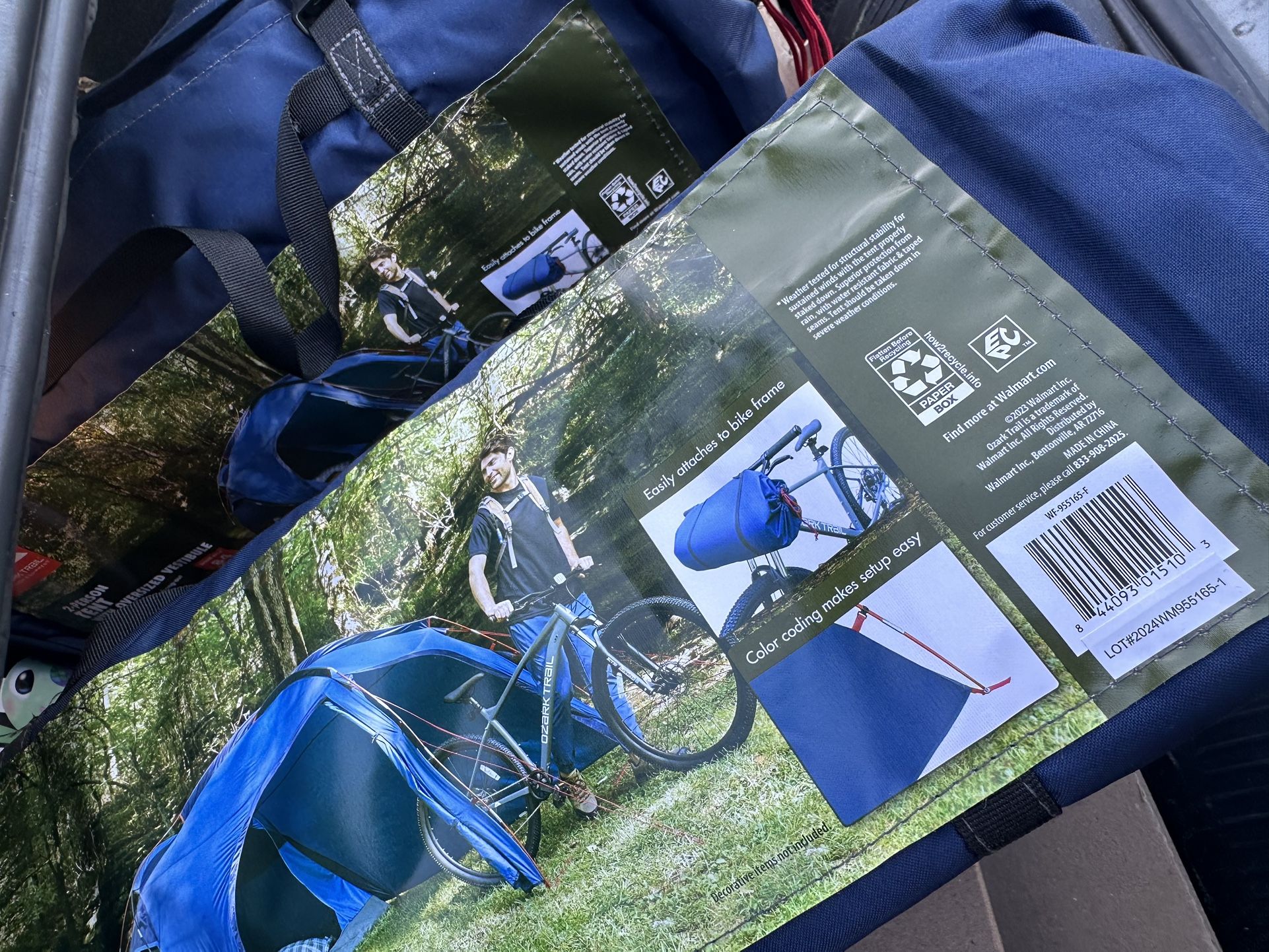 Ozark Trail Person Tent with Oversized Vestibule, Blue - Main Image