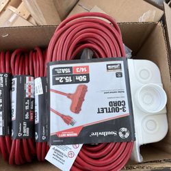 Southwire 3-Outlet Extension Cord 50ft 14/3 15A