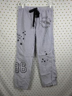 Victorias Secret VINTAGE Y2k Striped Sleep Pajama Pants Blue XS PJ doodle