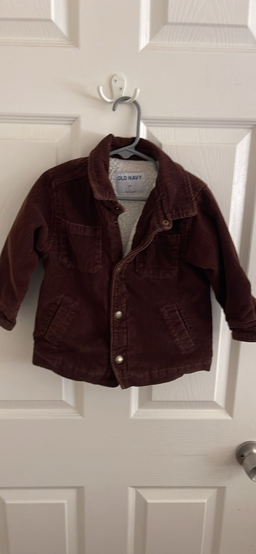 2t Brown corduroy button up jacket