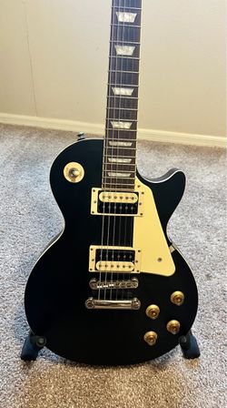 Epiphone Les Paul Classic Worn-worn ebony guitar for sale.