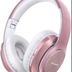 BLARO Bluetooth Headphones Over Ear, Hi-Fi Deep Bass Wireless and Wired Headsets, 72 Hours Playtime, Soft Memory Protein Earmuffs, Foldable Headphones