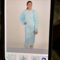 55” Disposable Gown With Thumb Loop Qty:100