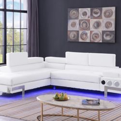 Modern White Sectional