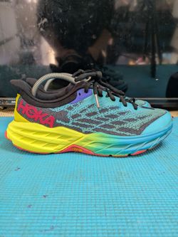 HOKA ONE ONE W Speedgoat 5 Scuba Blue/Black 1123158 SBBK Women's Size 10D