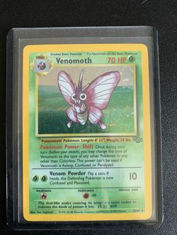 Venemoth holo 13/64 1999 Pokémon card
