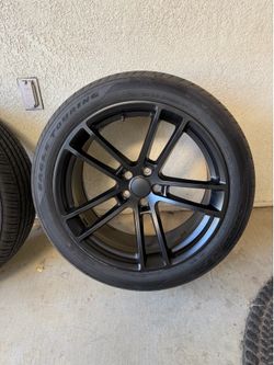 20x9 Matte Black Wheel Voxx  5x115 20 with goodyear eagle touring  245/45r20