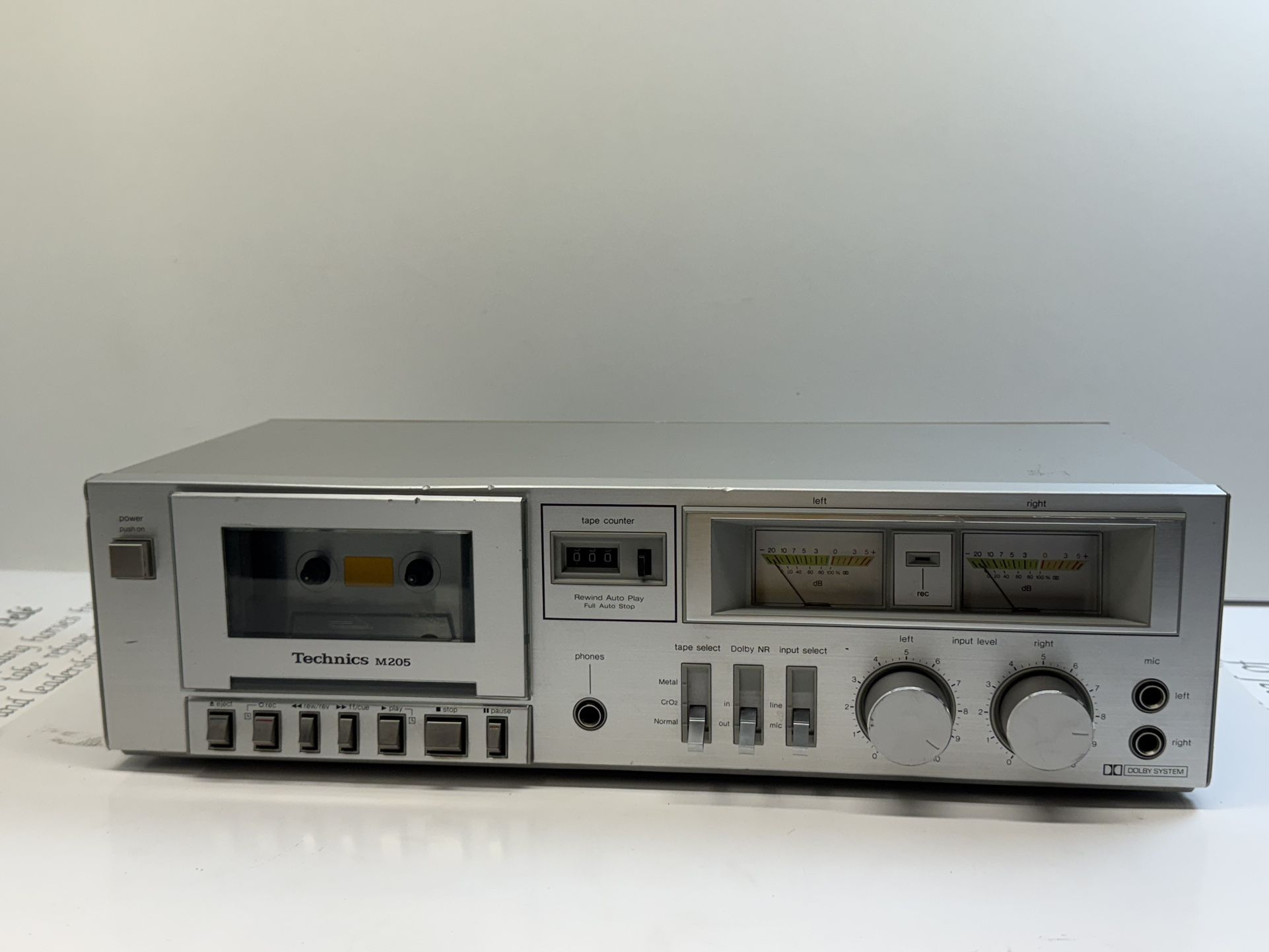 Technics RS-M205 Dolby SystemStereo Cassette Tape Deck Recorder Player - (Professionally Serviced)
