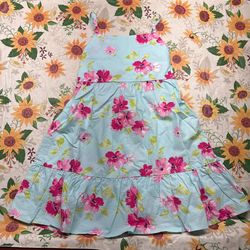 The children’s place Light blue floral dress with pink accents #floral #dress #girlsLarge #size10/12 #cute