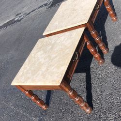 25x25x18”h 2 Marble table