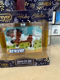 Breyer Holiday Collection Blown Glass Christmas Ornament. New Unopened.
