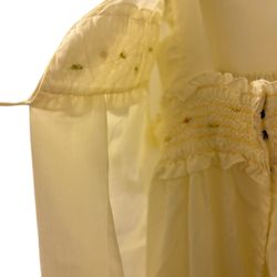 New Handmade Embroidered Yellow Night Dress and Matching Robe