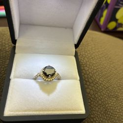 Natural Black Diamond Ring 
