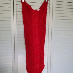 Ruched Strapless Dress