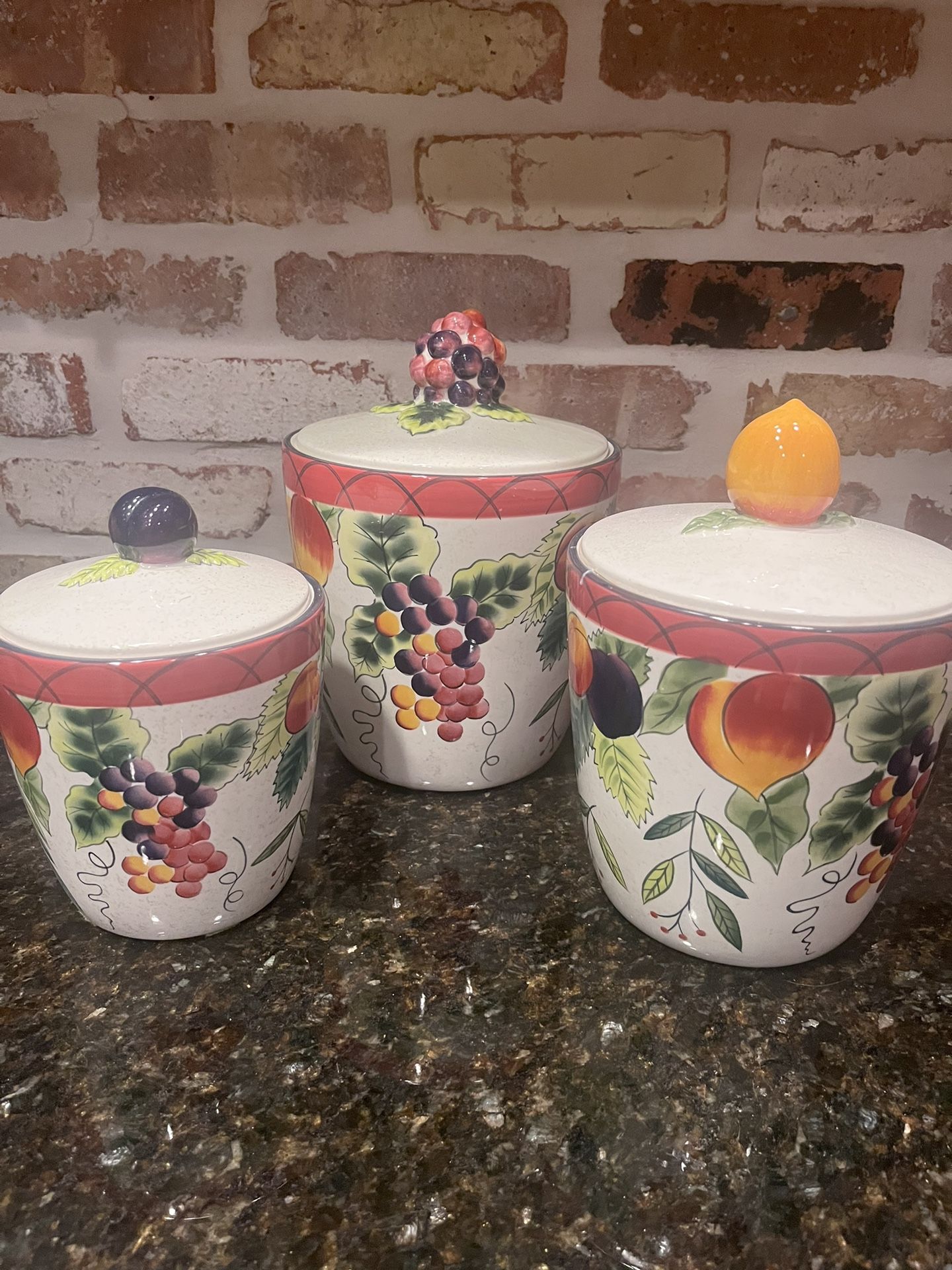 Set of 3 Cannisters - Ambrosia Clay Art