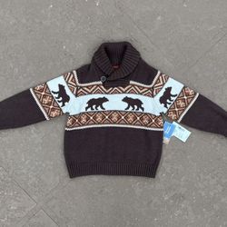 Brand new brown bear Gymboree sweater, size 2T