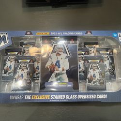 2025 Panini Mosaic NFL Costco Exclusive Bundle Box Jumbo Stained Glass  
