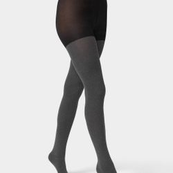 Hue Super Opaque Control Top Tight Color Graphite Heather Size Small/Medium