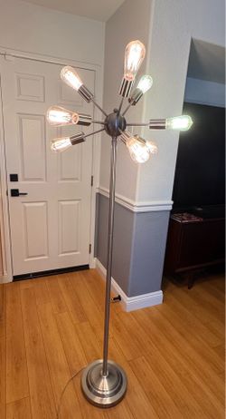 Mid-Century Modern Sputnik Floor Lamp (Brushed Nickel)