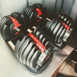 Like-New Bowflex SelectTech 552 Dumbbells & Adjustable Bench Bundle