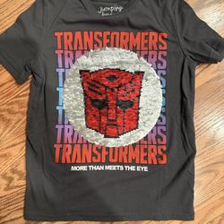 Transformers Boys Sequin Change Shirt Size 7
