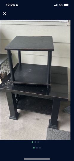 Moving Deal 2 Good Condition Black Tables Big And Small Get Both 