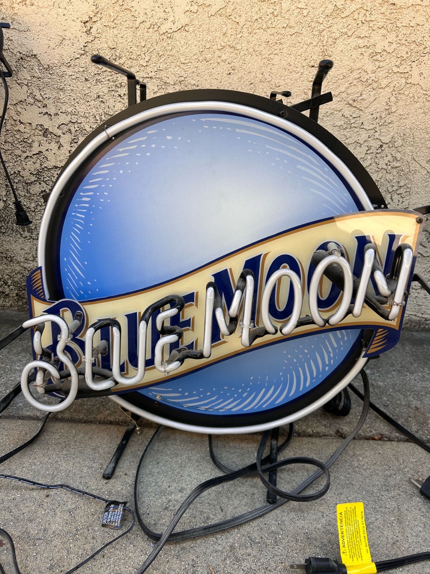 Blue moon neon light