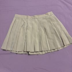 Pleated A-line Skirt
