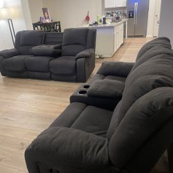 Recliner Sofa And loveseat 