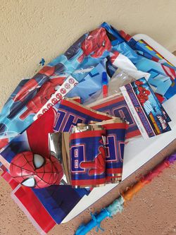 Spider Man Birthday Banners and more party props