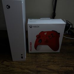 Xbox Series S Console + Red Controller + HDMI & Power Cable | Read Description