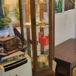 Six-sided Mahogany Display Cabinet Scroll Down To Description For Info