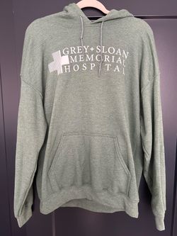 Grey+Sloan Memorial Hospital Green Large Unisex Hoodie