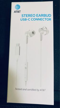New AT&T STEREO EARBUD USB-C CONNECTOR
