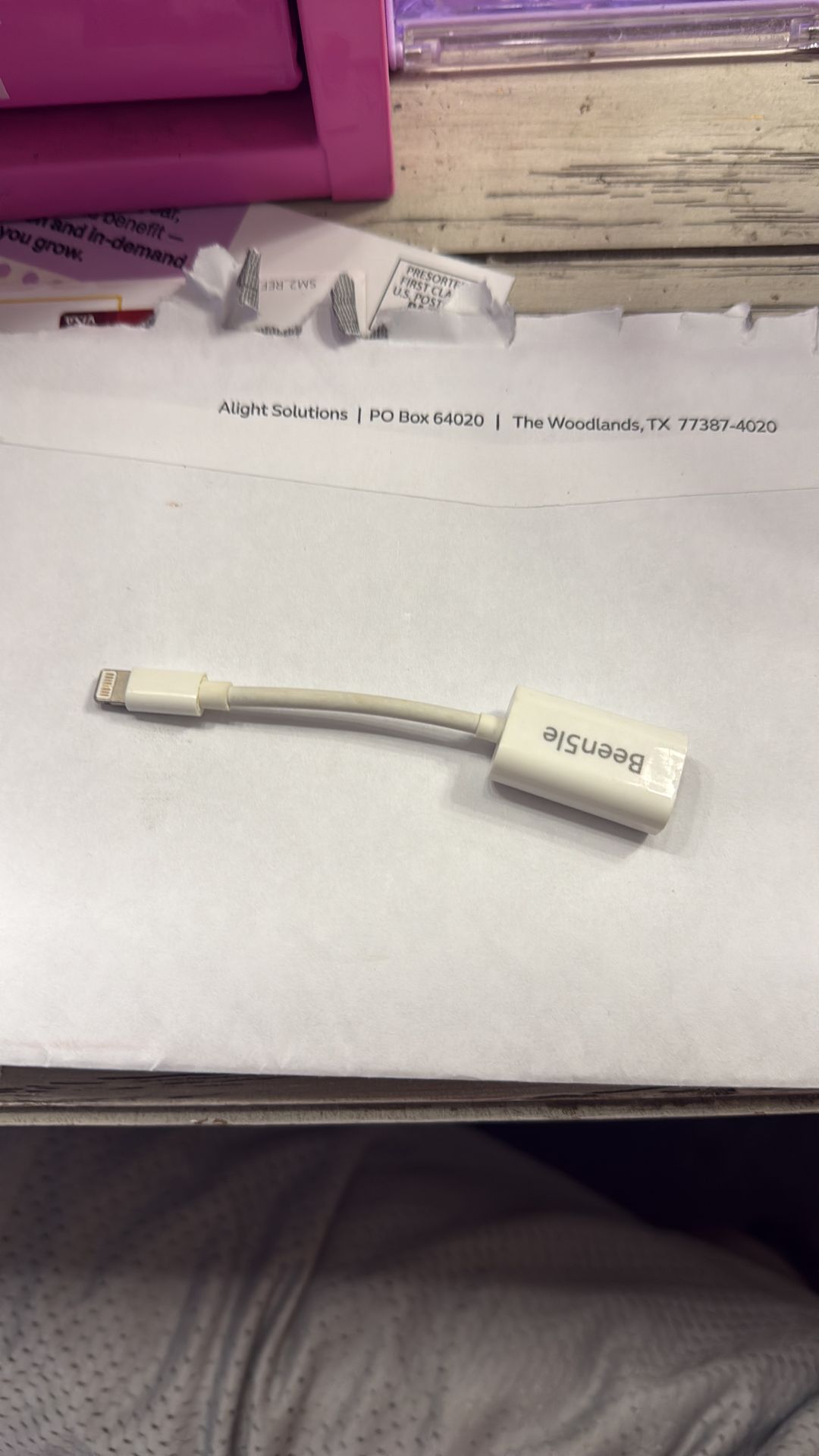 Lightning digital AV adapter, specifically designed to connect Apple devices with a Lightning port to a television, projector, or display via an HDMI