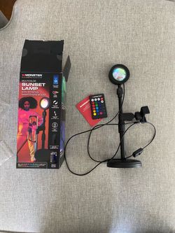 Monster Sunset Lamp Light, Multicolor LED Lights, Smartphone Mount