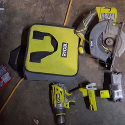 Robot Brushless Drill And Skill Saw. Needs A Charger 