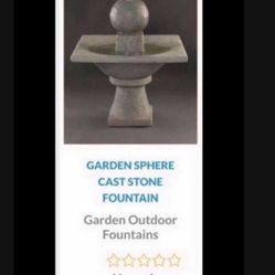 Beautiful Cast Stone Sphere Fountain Paid Close To $2,000
