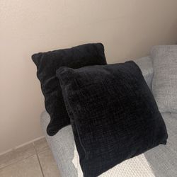 Pair Of Black Throw Pillows