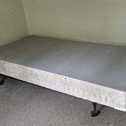 Twin box spring and metal bed frame - $45