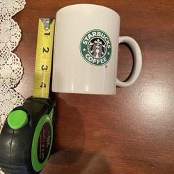 Starbucks White And Green Mug 