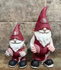 Two Lucky San Francisco 49ers Garden Gnomes 🏈