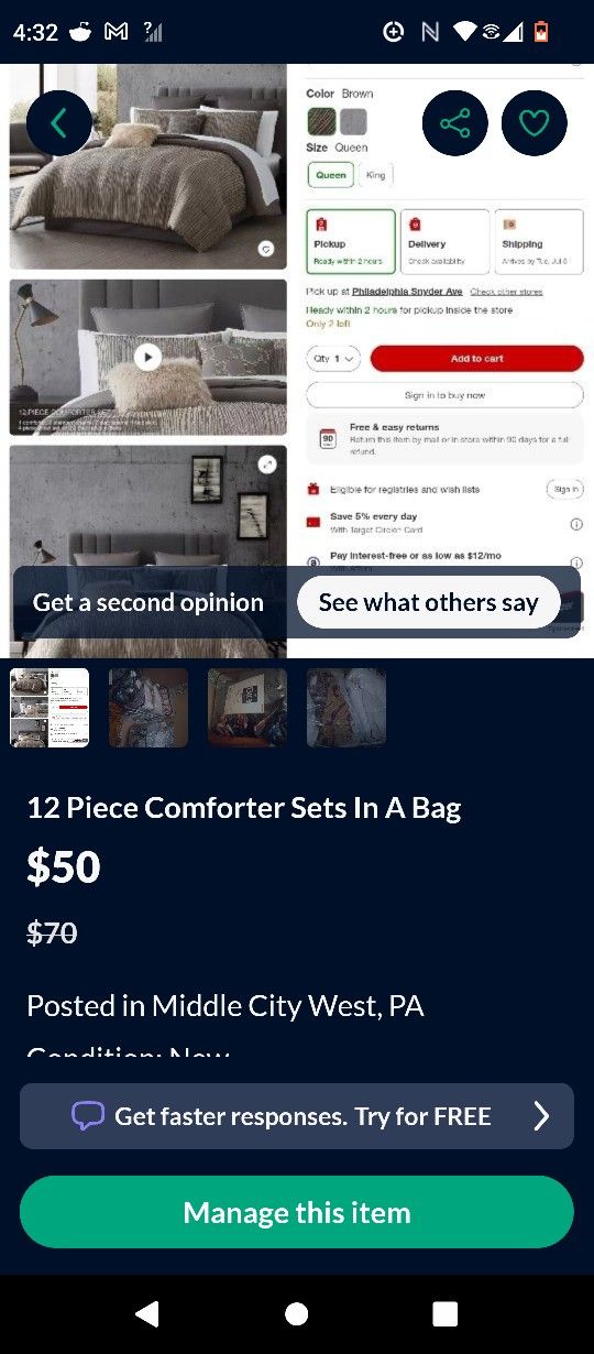 Comforter In Bag 12 Piece