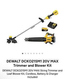 Dewalt Trimmer And Blower With Battery