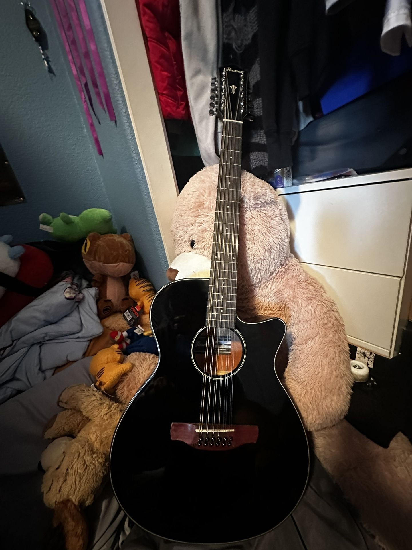 Black 12 String Guitar