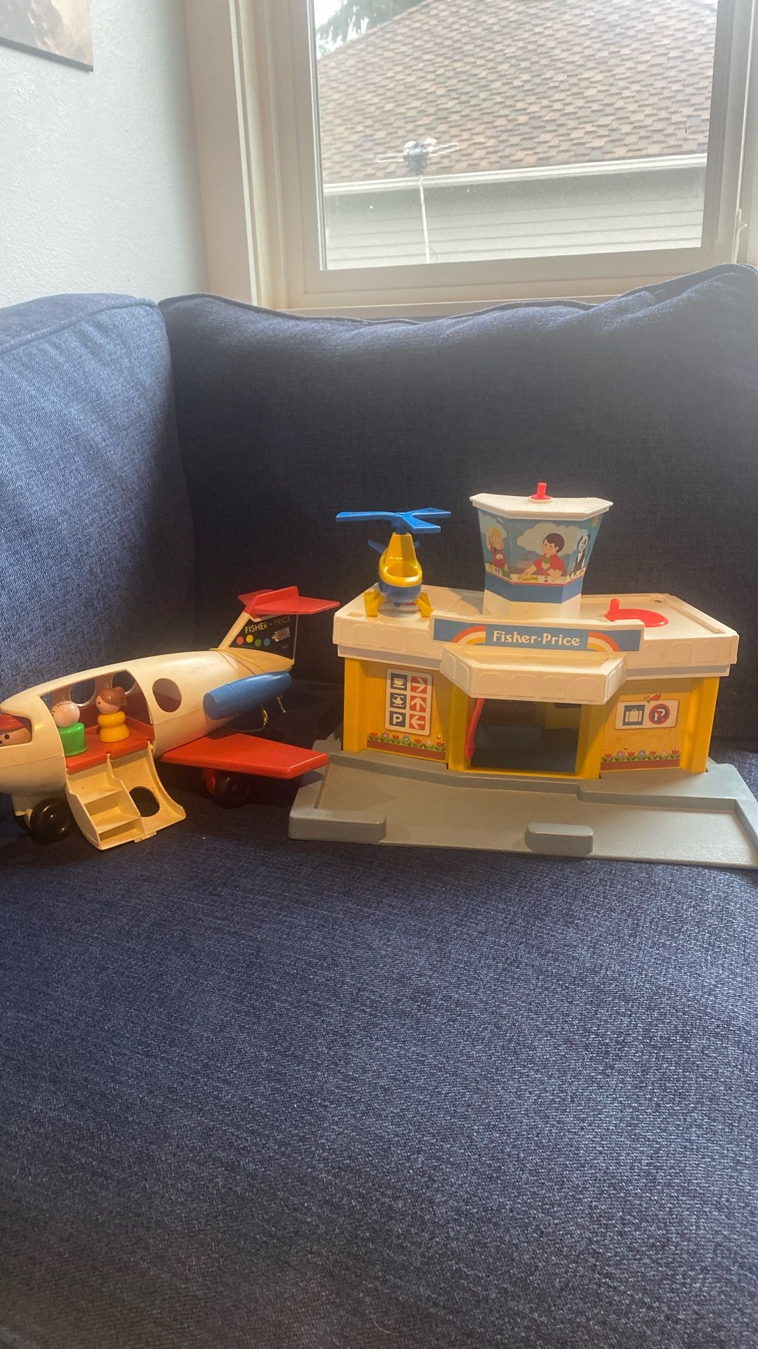 Little People Airport & Plane- Vintage