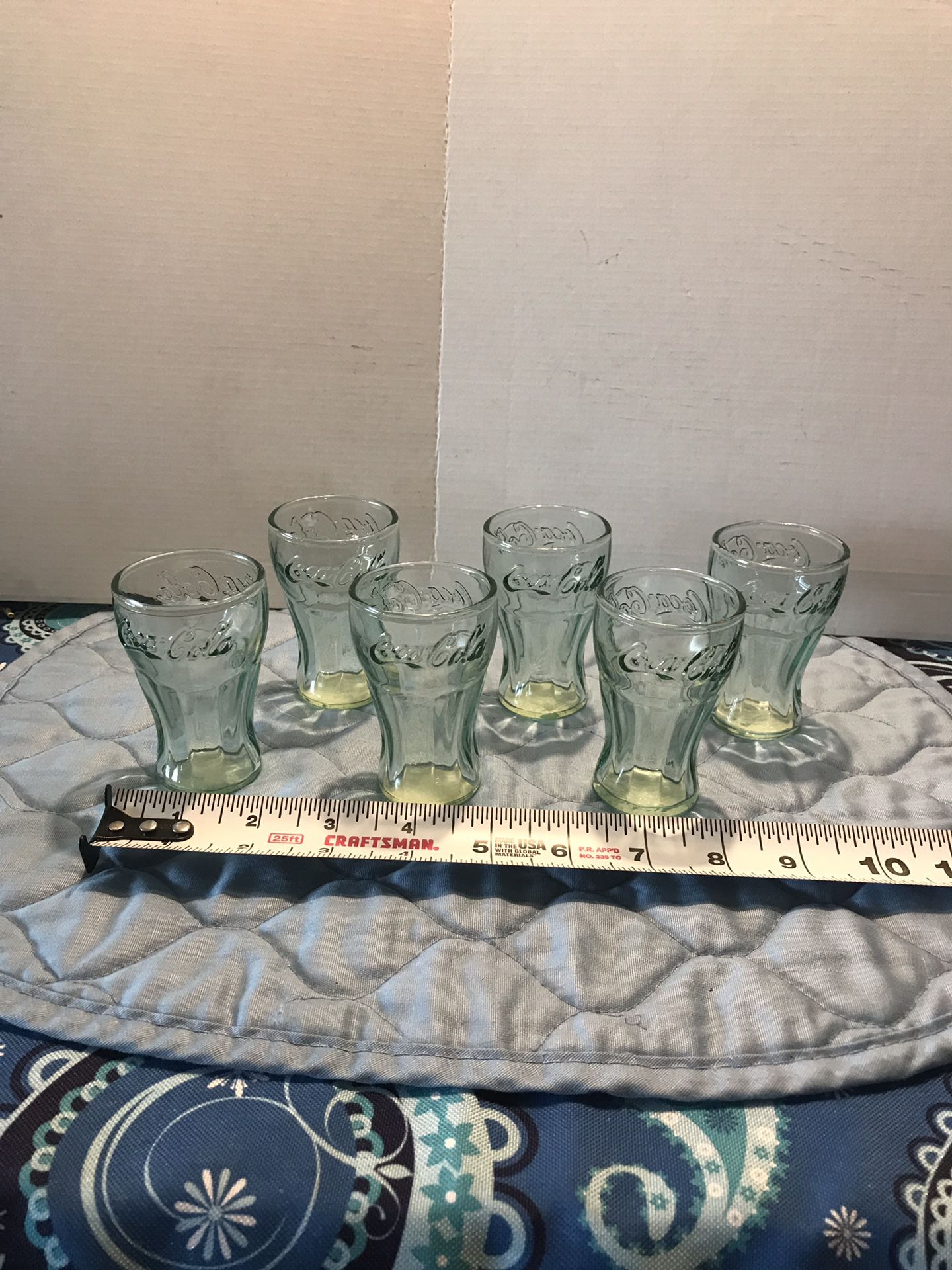 Miniature Coca Cola vases/glasses
