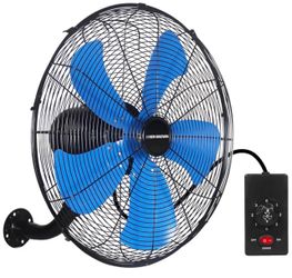 KEN BROWN 18 Inch 3-Speed High Velocity Industrial Oscillating Fan, Wall Mount Fan with Max. 4200 CFM, Seperated Switch and 5 Blades, Heavy Duty Metal