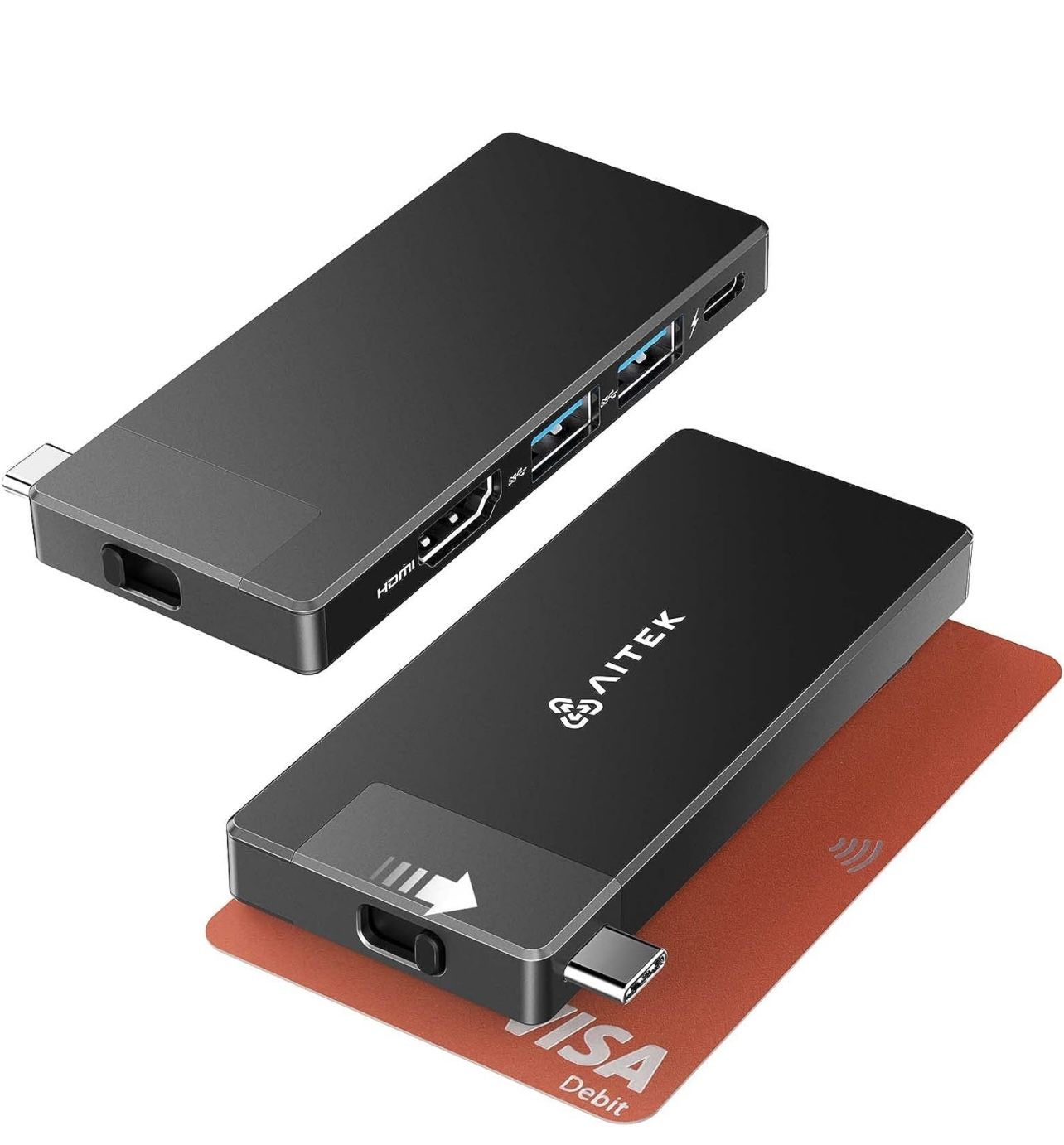 USB C HDMI Hub: 5-in-1 4K 60Hz Display Retractable Mini Dongle