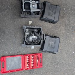 Plunge Router With Bit Set